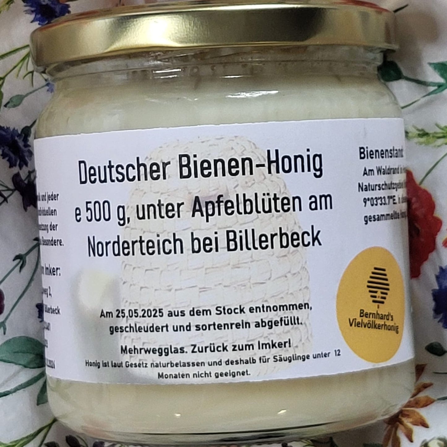 Naturreiner Bienen-Honig unter Apfelblüten am Norderteich bei Billerbeck 500g