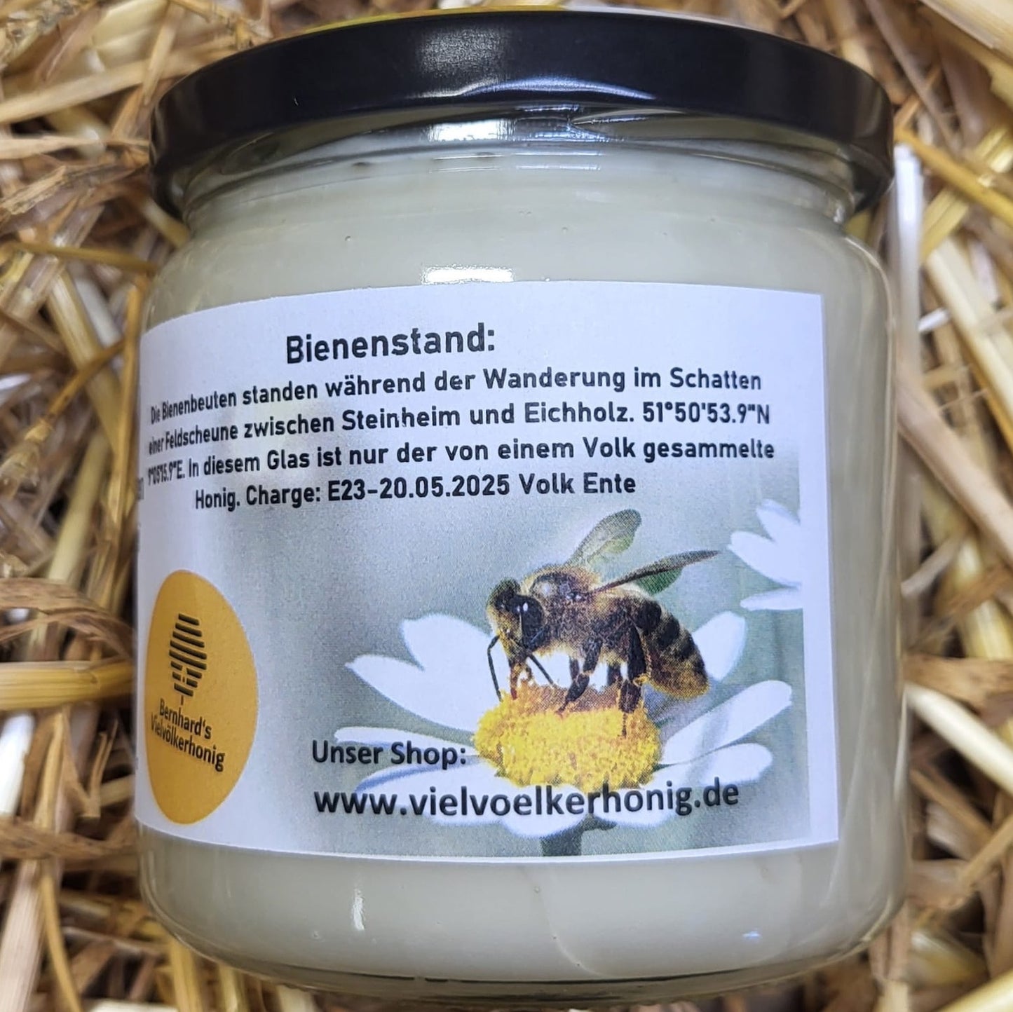 Naturreiner Bienenhonig gesammelt von den Rapsfeldern auf den Steinheimer-Bördefeldern bei Eichholz 500g