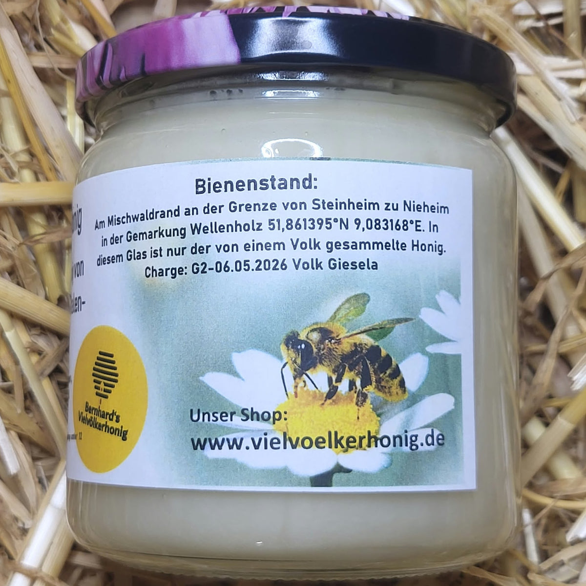 Naturreiner Frühlingsblütenhonig von den Emmerauen in Ostwestfalen Lippe 500g
