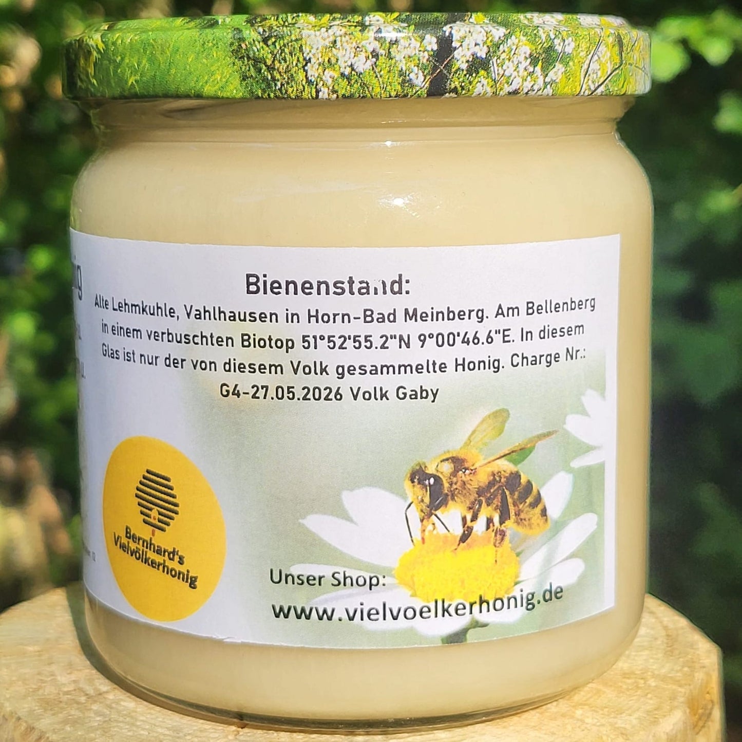 Naturreiner Blütenmix aus Frühlings- und Sommerhonig von den Waldrändern und Feldern auf dem Bellenberg bei Vahlhausen 500g