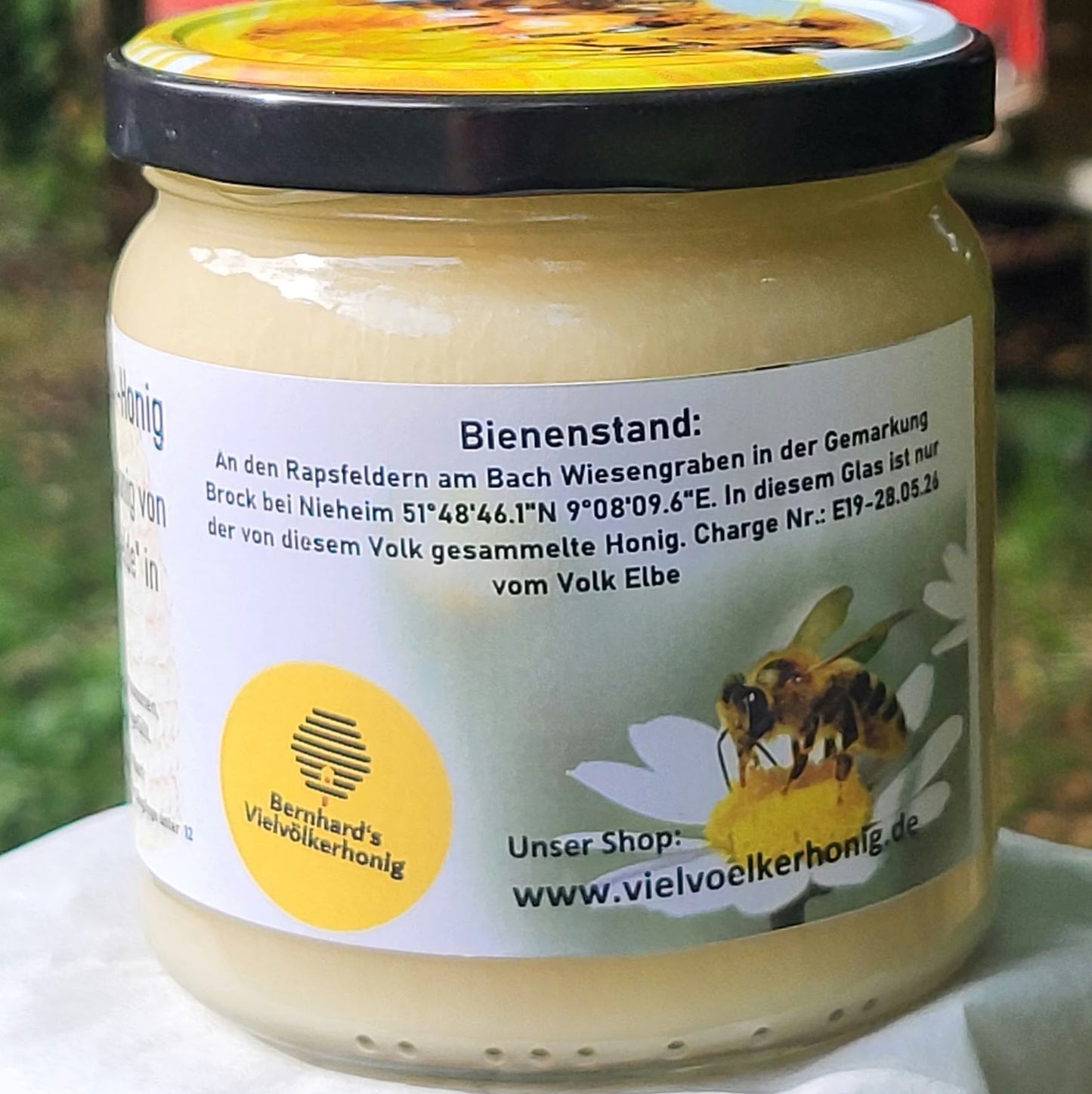 Naturreiner Rapsblütenhonig von den Feldern "Alersfelde" in Nieheim 500g