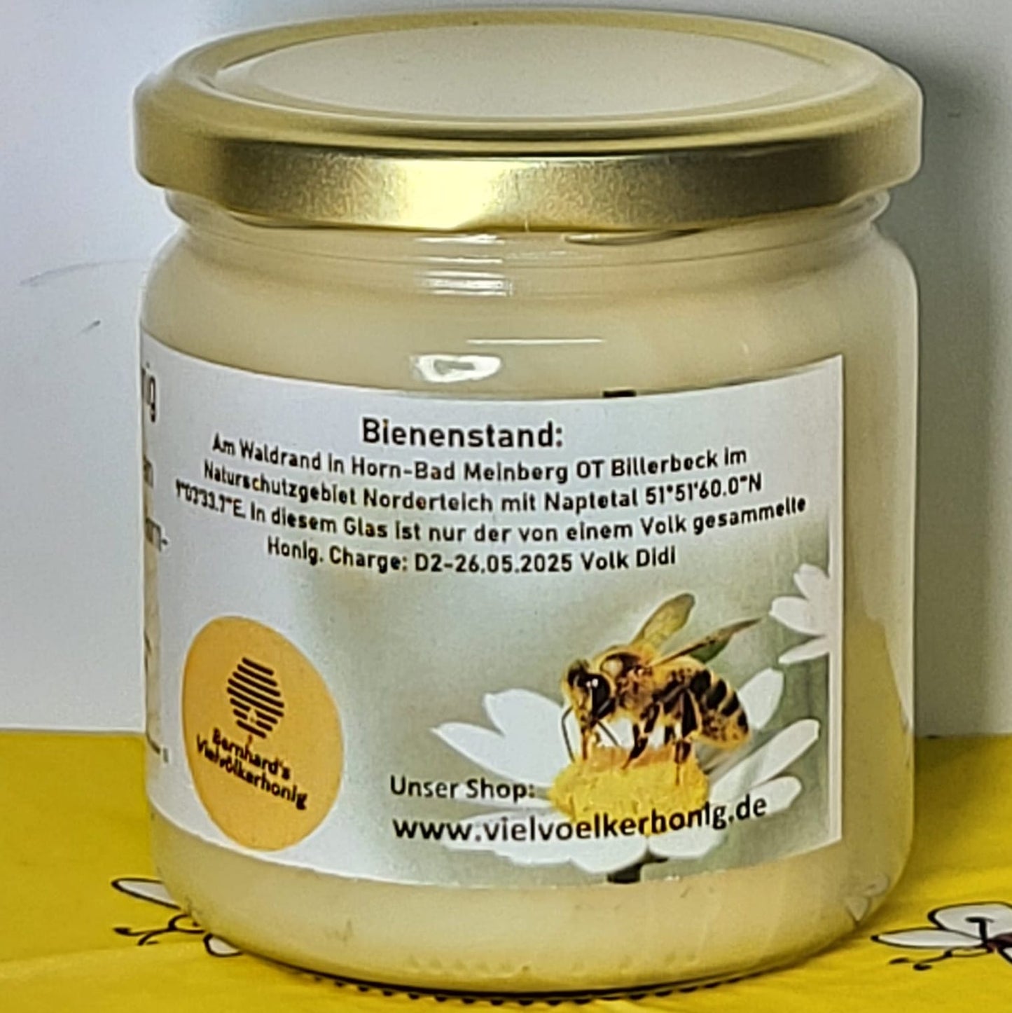 Naturreiner Bienen-Honig gesammelt unter Apfelblüten am Norderteich bei Billerbeck in Horn-Bad Meinberg 500g