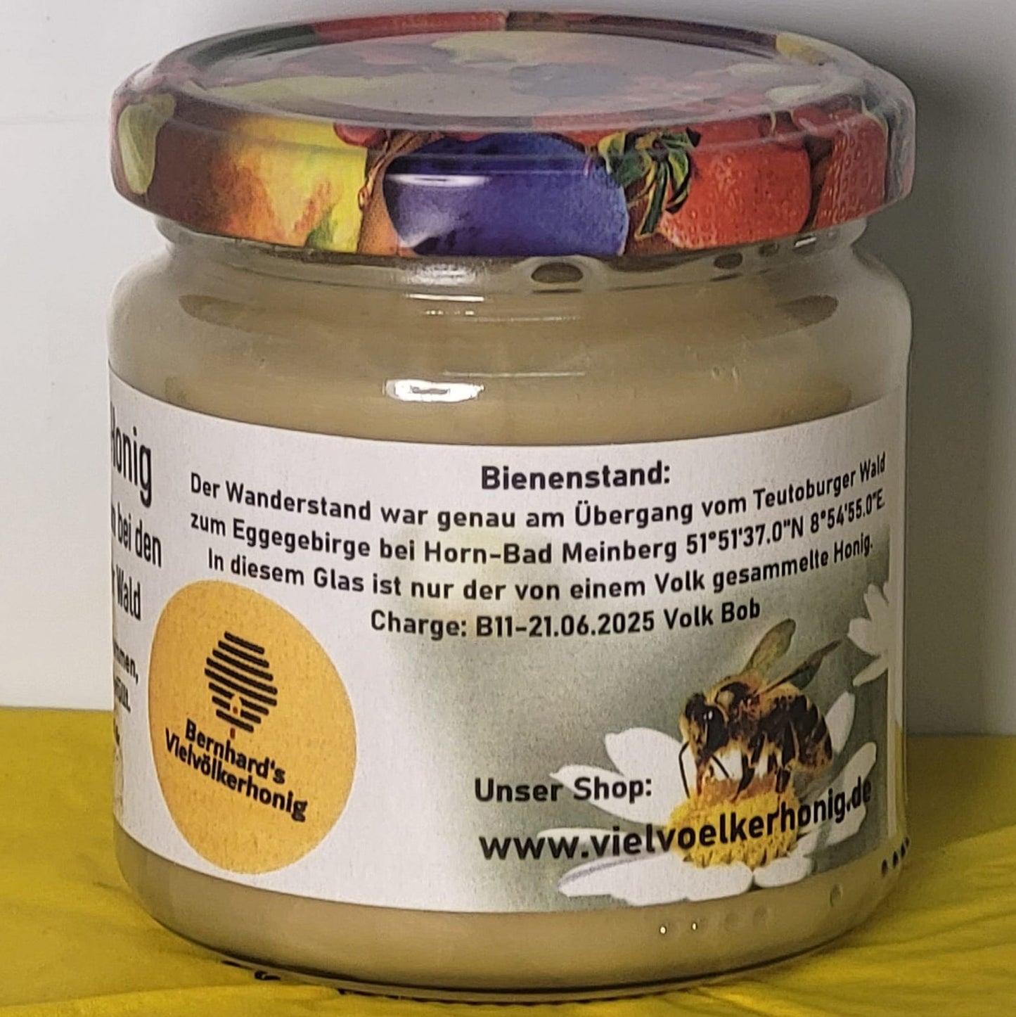 Naturreiner Bienenhonig gesammelt zwischen Himbeerblüten bei den Externsteinen im Teutoburger Wald 250g