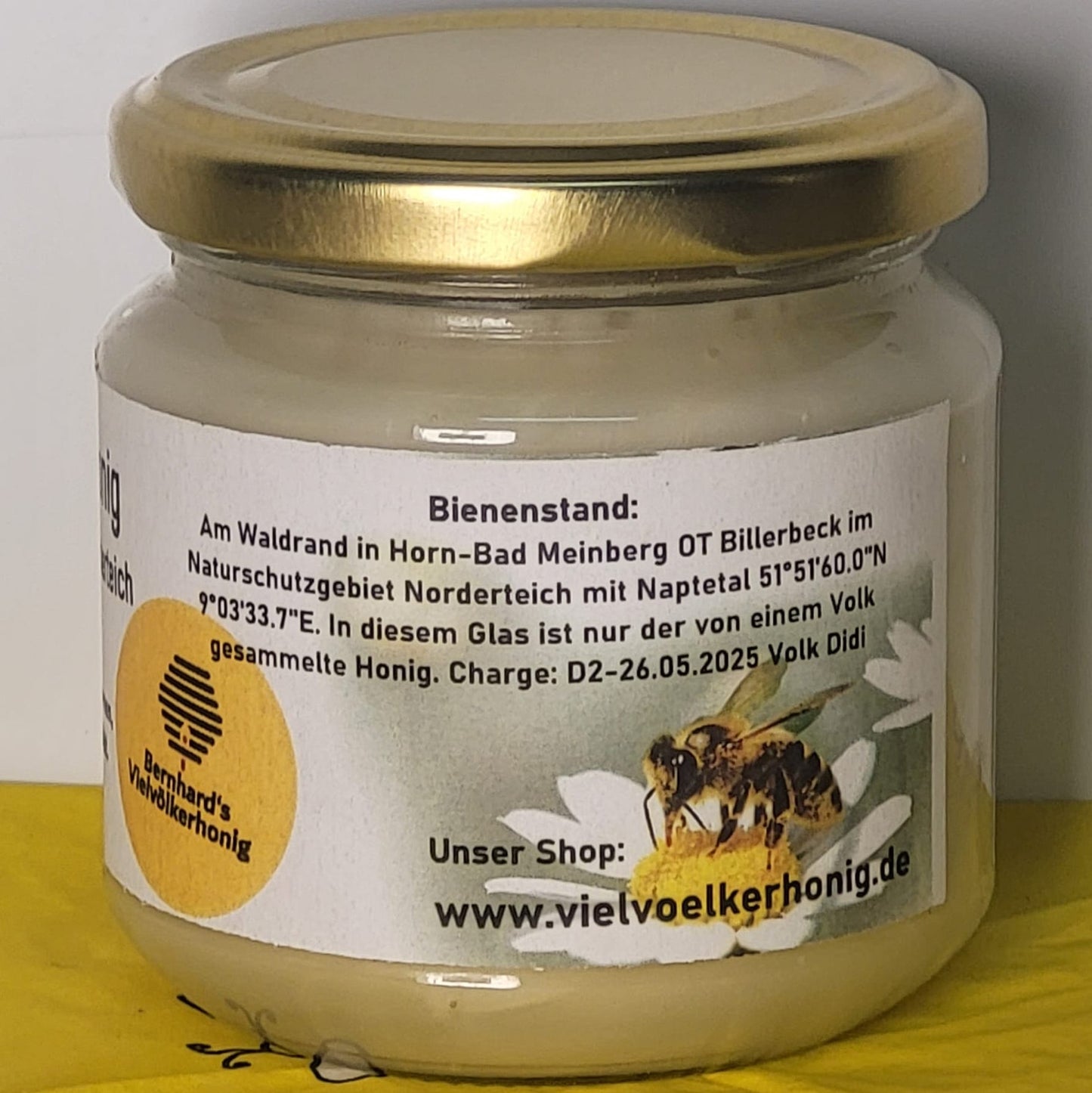 Naturreiner Bienen-Honig gesammelt unter Apfelbäumen am Norderteich bei Billerbeck 250g