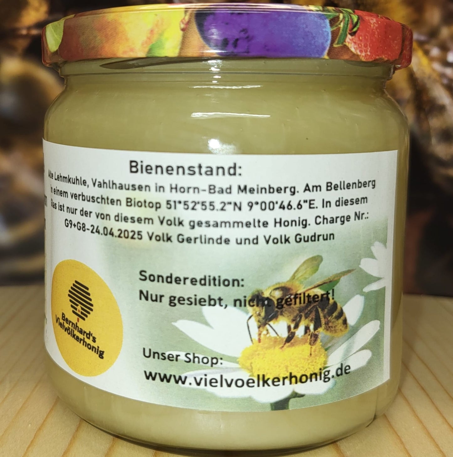 Erster Honig von 2026! Vorfrühlingsblütenhonig von den Wäldern und Feldern auf dem Bellenberg bei Vahlhausen 500g